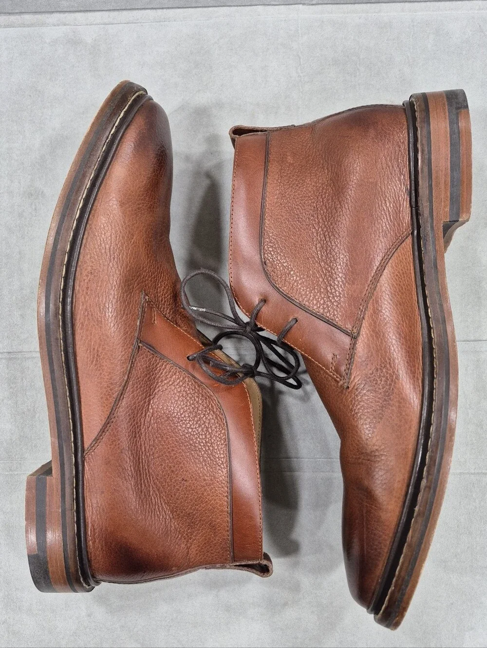Cole Haan CAMBRIDGE dress Chukka boots men's 8.5M brown pebbled leather C24531